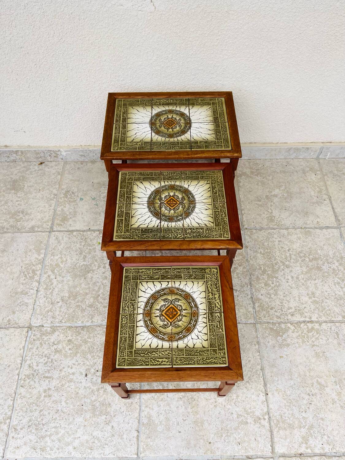 Danish nesting coffee table 1960