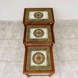 Danish nesting coffee table 1960