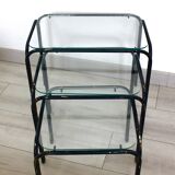 3 Vintage 1970s Nesting Glass Tables