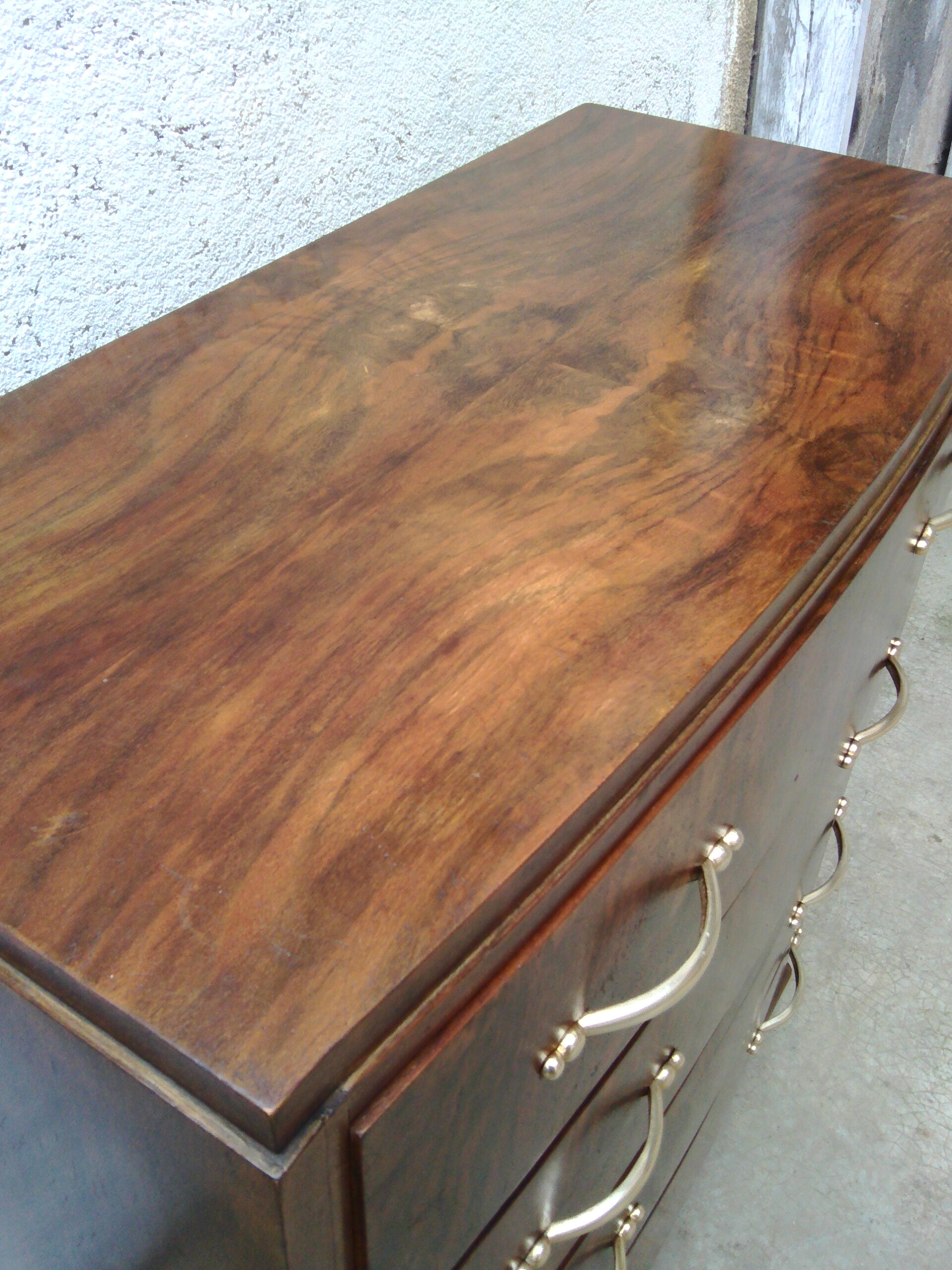 Art Deco curved chest of drawers