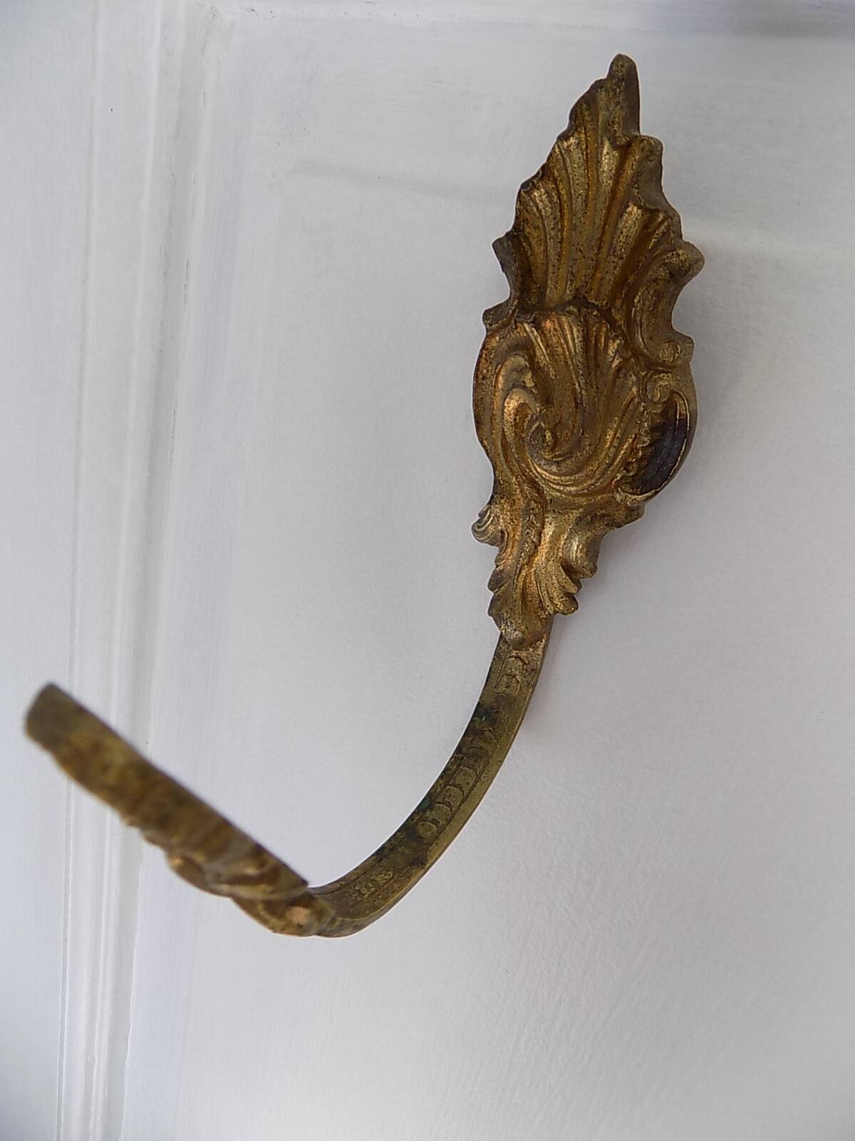 Golden brass wall hook