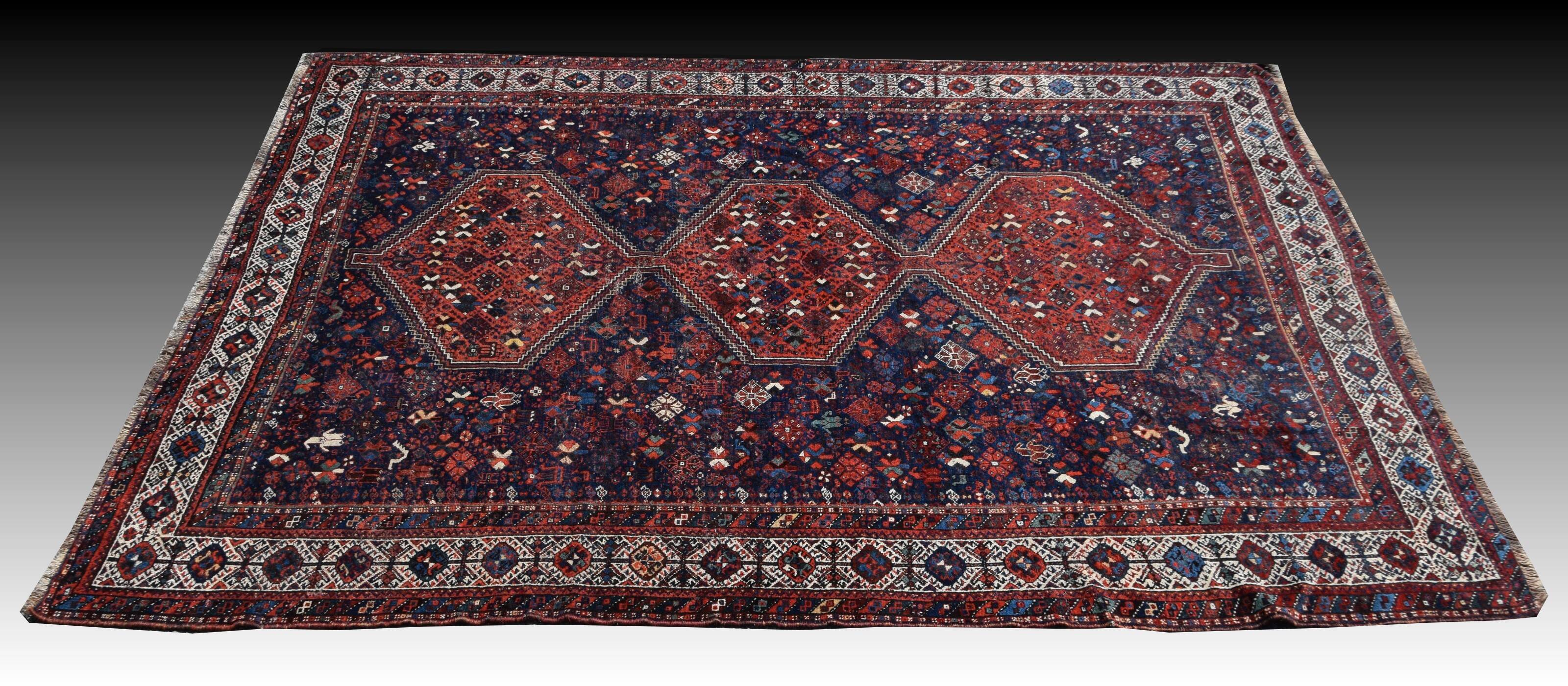 Oriental carpet Iran Shiraz, ancient Gashghaï - "Galerie Sardje"