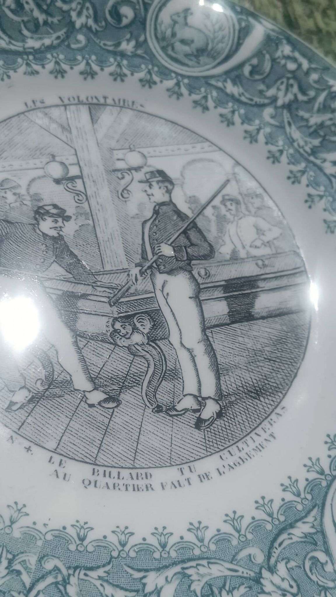 antique Lunéville "Opaque" plates
