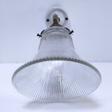 Brass porcelain glass wall light 1900