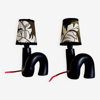 Pair of designer lamps