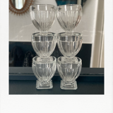 6 chiseled glasses