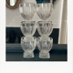 6 chiseled glasses