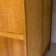 Vintage wardrobe with compass feet, sliding doors
