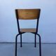 Chaise d'école bois et métal pour grand enfant