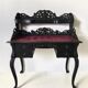 Elegant Victorian Black and Red Desk, Writing Table, Secretaire