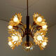 Glass flowers chandelier, 1970