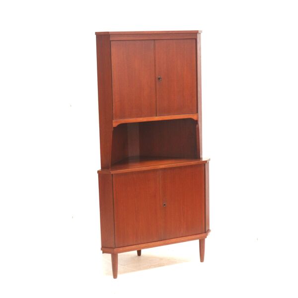 Buffet d'angle / vaisselier danois vintage des années 1960