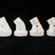 Lot de 4 appliques coudées en porcelaine art deco