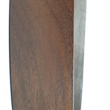 Italian Oval Teak Mirror 1950s 32x103cm