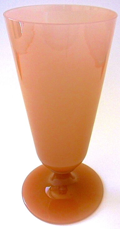 Ancient conical vase on pink soapy opaline feet