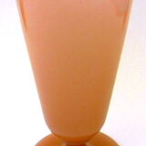 Ancient conical vase on pink soapy opaline feet