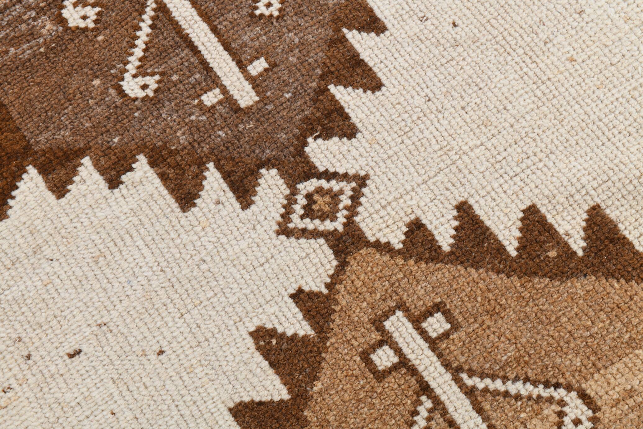 3x11 Brown Beige Persian Kilim Runner Rug, 107x333Cm