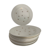 12 old Salins flat plates