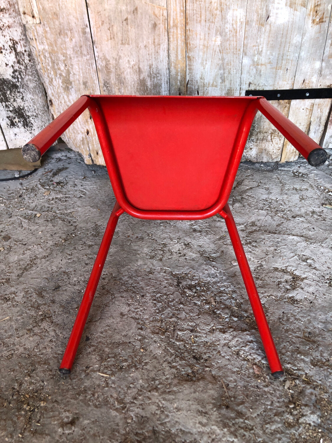 Metal red vintage chair