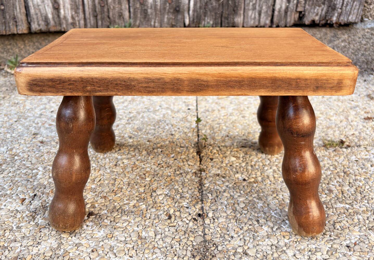 Tabouret, porte pot en chêne massif, années 50