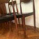 Series of four Scandinavian type chairs