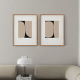 Paire d’impressions de giclée, ensemble d’art mural abstrait de deux, a3