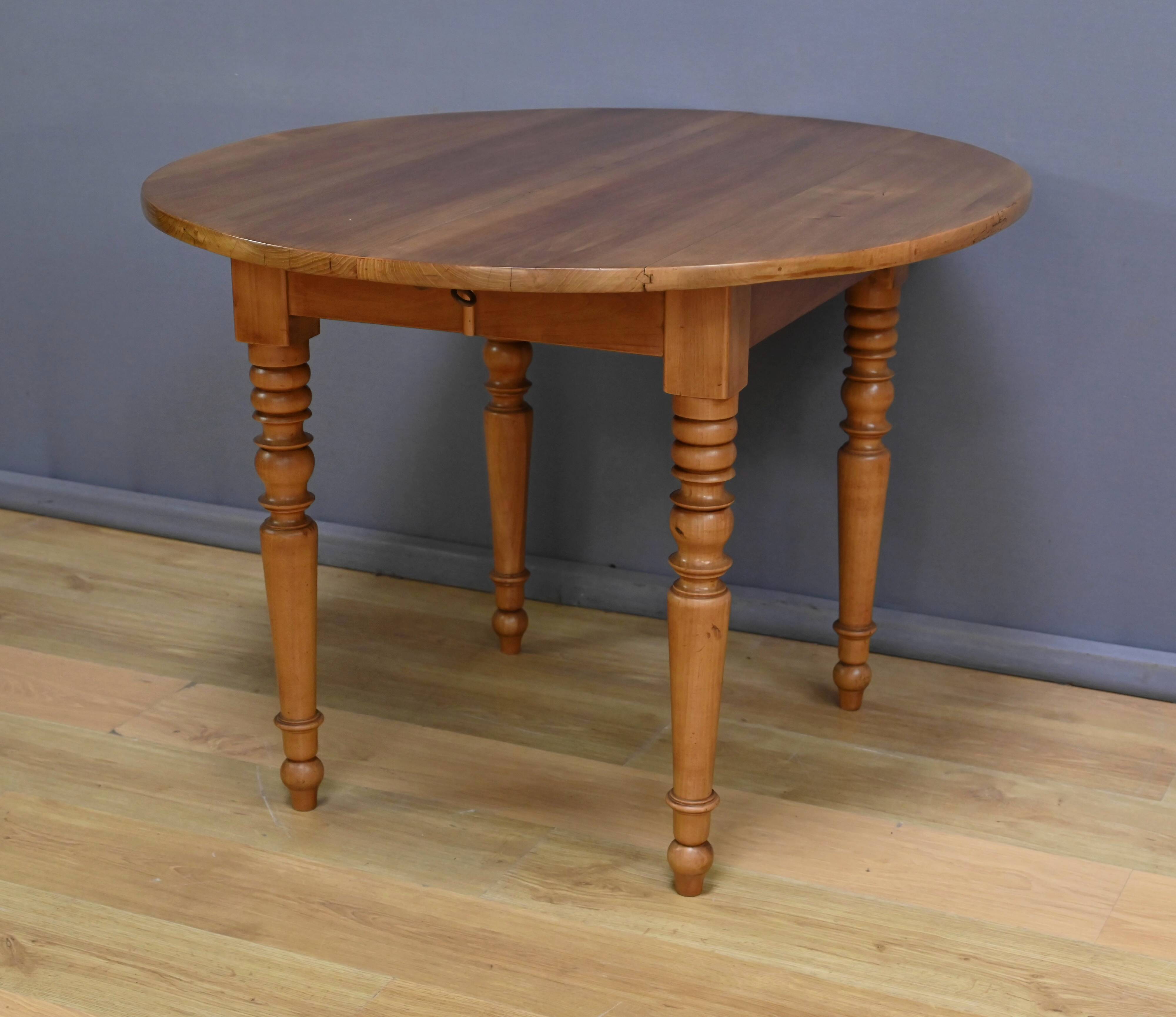 Cherrywood Extending Table, Louis-Philippe Style – 1900