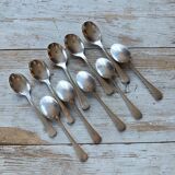 Set of 12 coffee spoons, silver plated metal