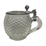 Old molded glass mug