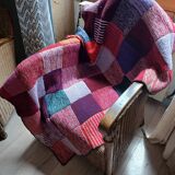 Patchwork wool blanket