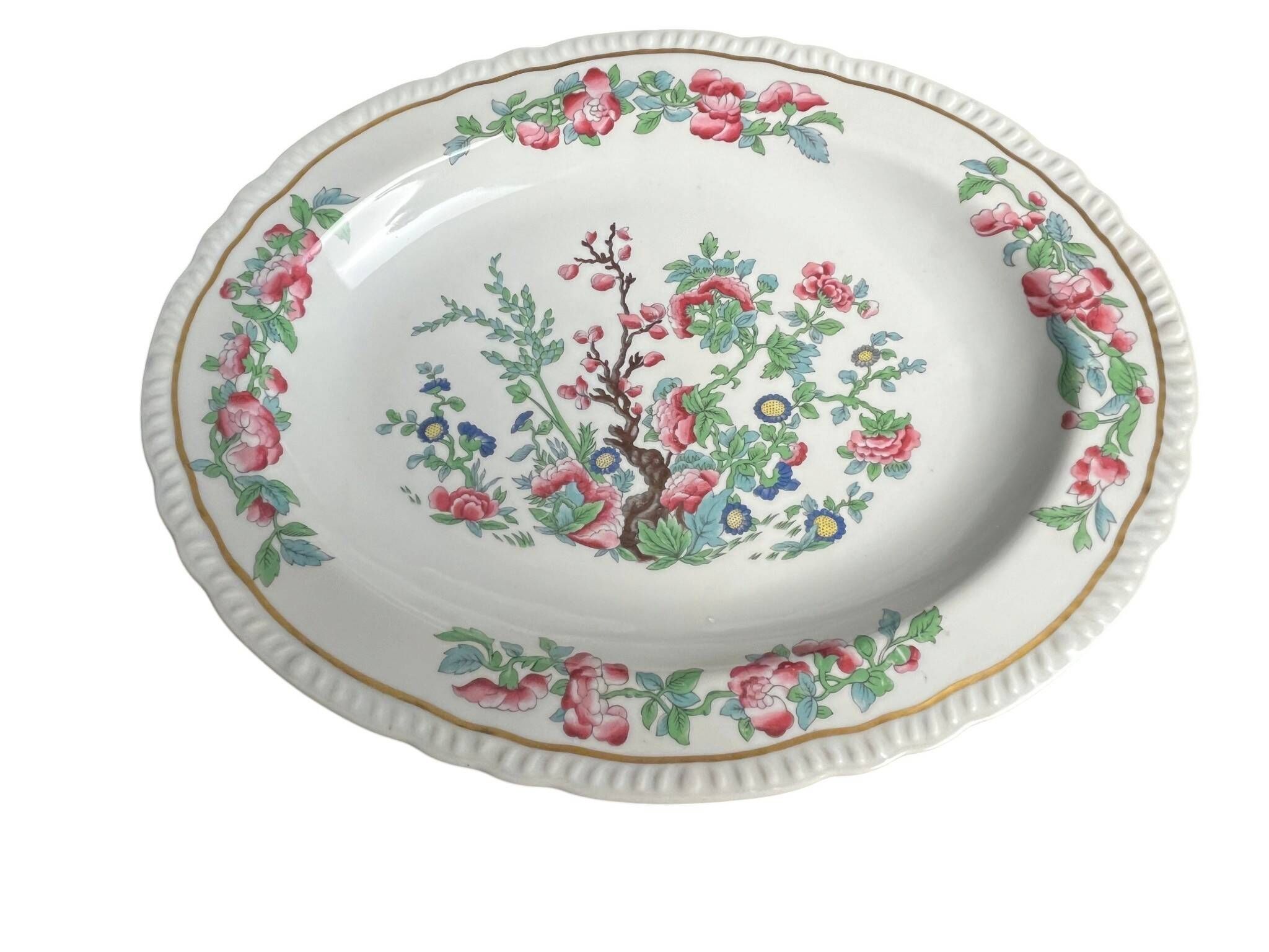 Tableware, Limoges porcelain service Bernardaud Trees of India 20th century