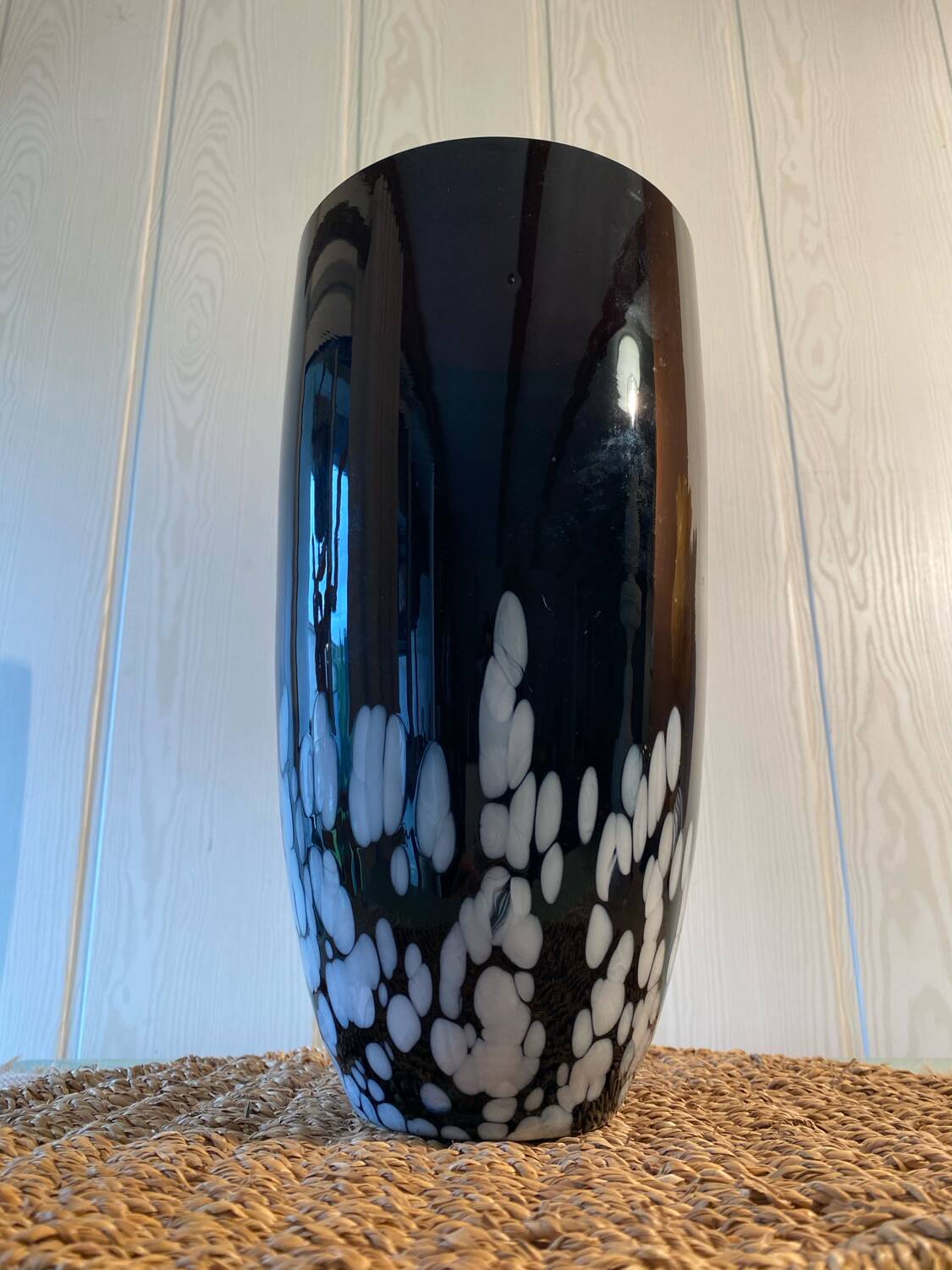 Blown glass vase by krosno jozefina