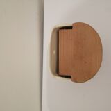 Vintage ceramic and wood salt box