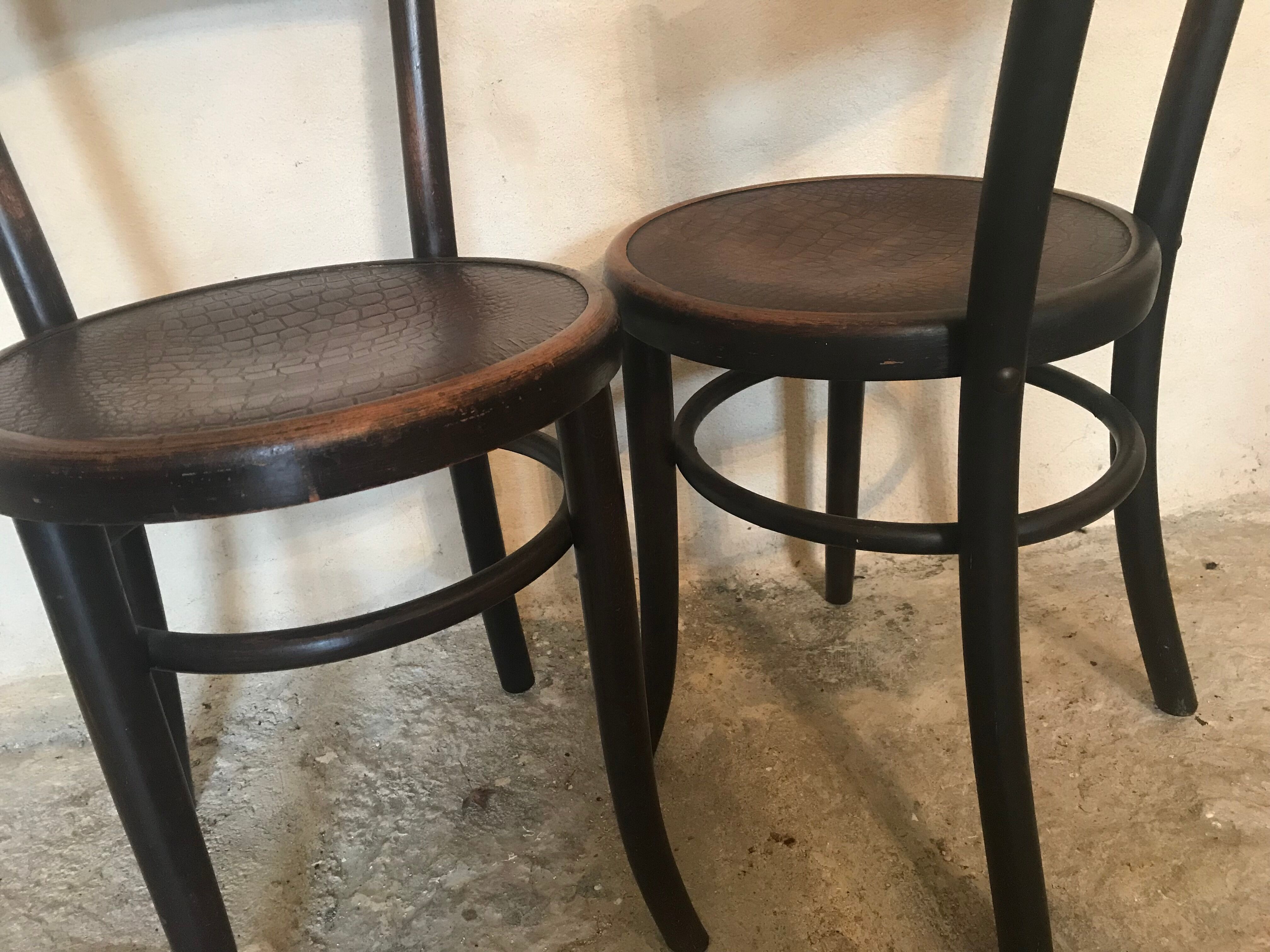 Paire de chaises bistrot vintage  Fischel 1900