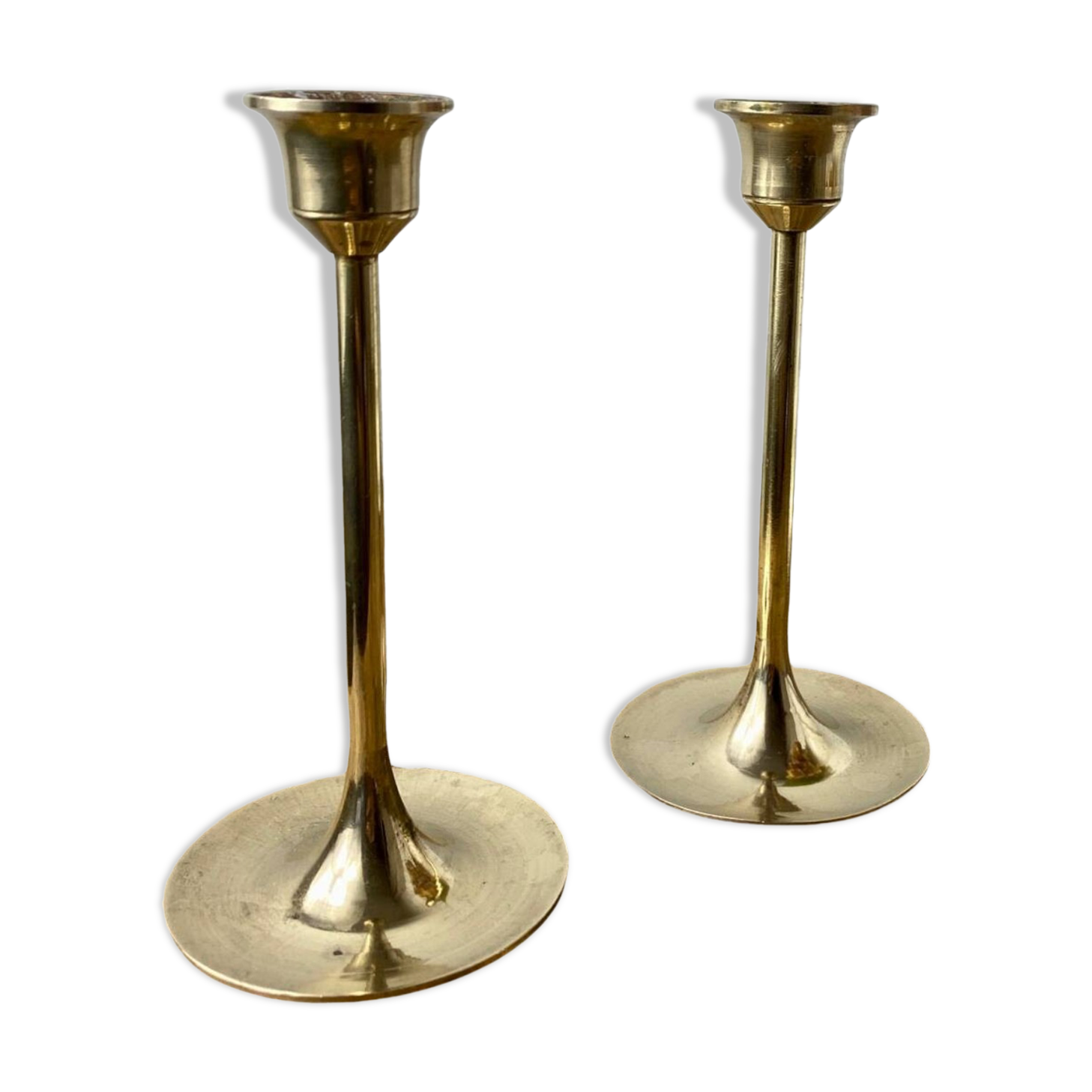 Vintage brass candle holders
