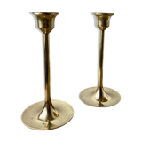 Vintage brass candle holders