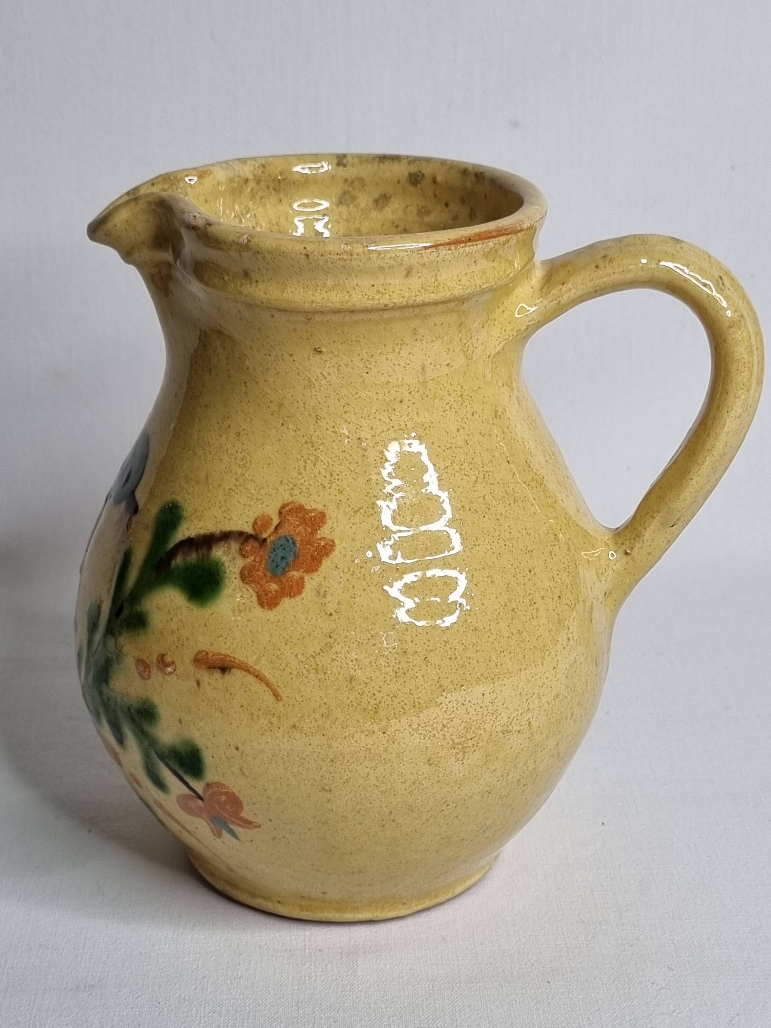 Saint-Jorioz Pitcher (Savoie), Annecy Pottery, Bird Decor, 19 cm