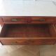 Louis Philippe style chest of drawers with 4 drawers in solid walnut and marble, 1900-1950.