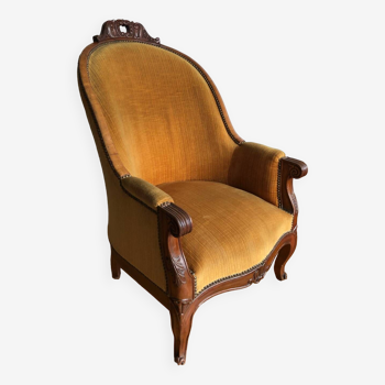 Fauteuil bergère gondole XIXe