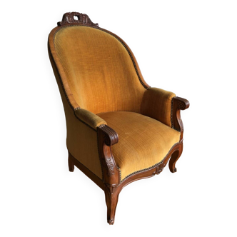 Fauteuil bergère gondole XIXe