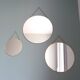 3 round gold metal mirrors, diameter 35, 30 and 20 cm
