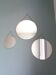 3 round gold metal mirrors, diameter 35, 30 and 20 cm