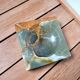 Marbled onyx stone ashtray