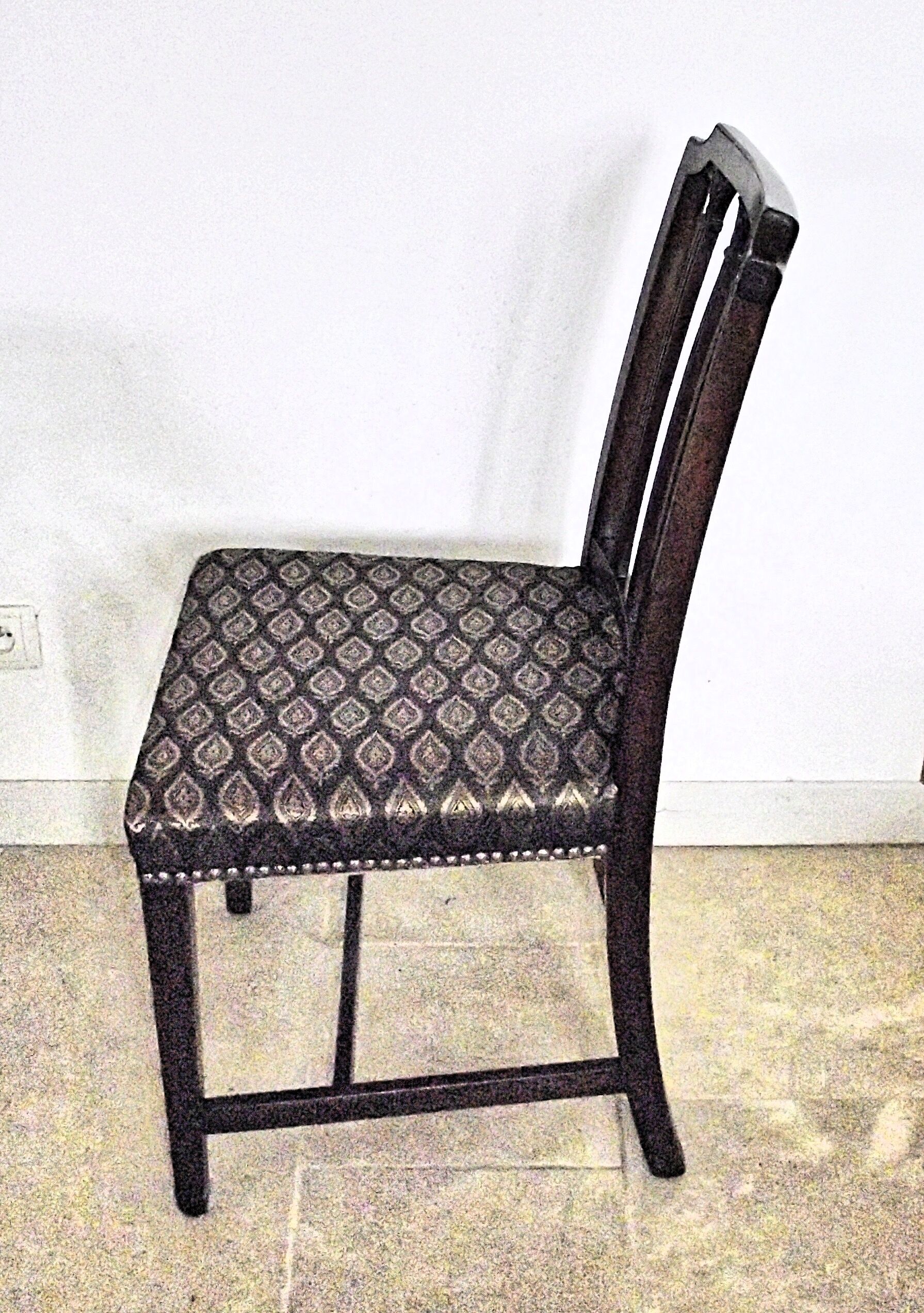 Pair of fully restored mahogany "square back" model chairs