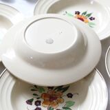 Set of 5 hollow plates Boch La Louvière, vintage