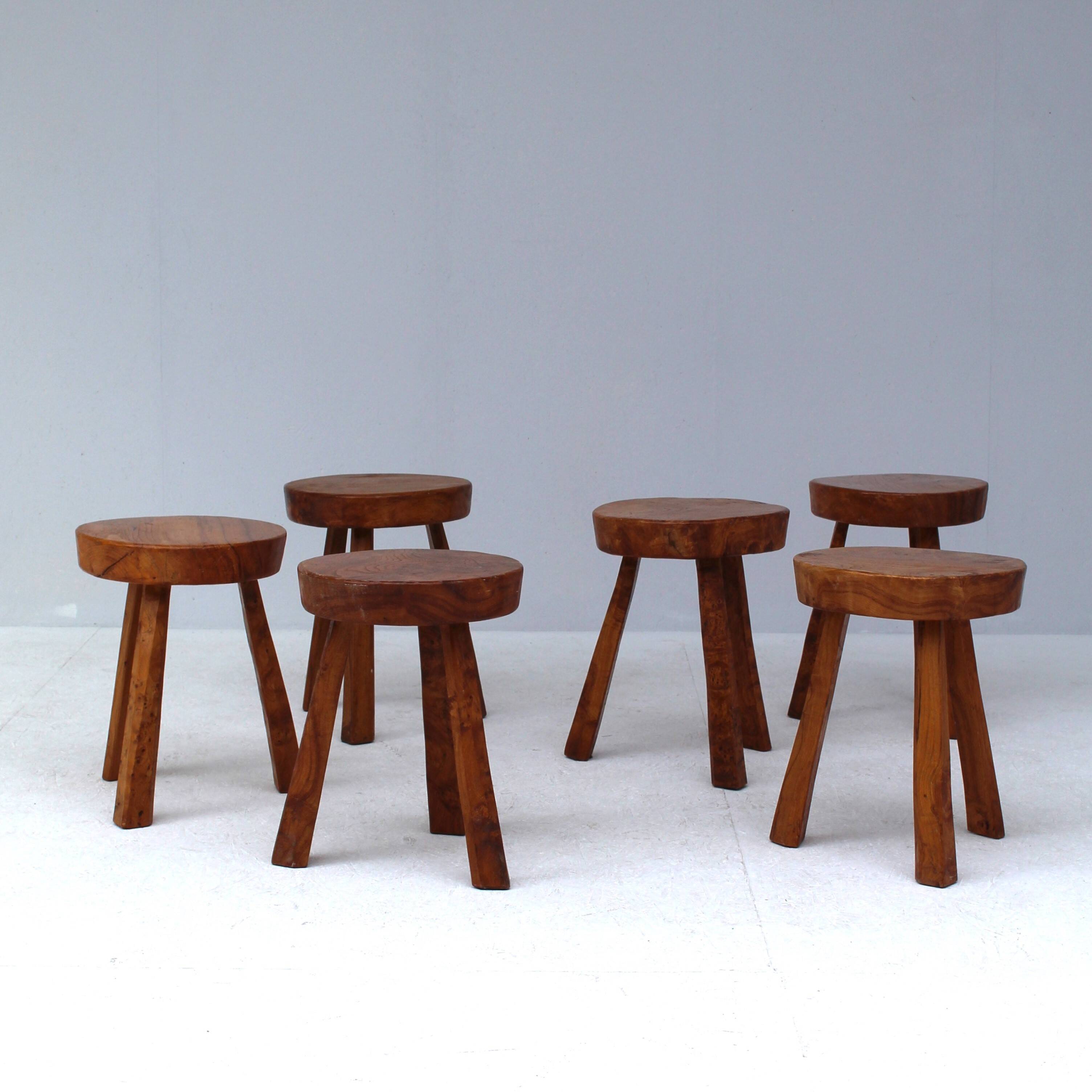Burl wood stools