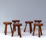 Tabourets en bois de ronce