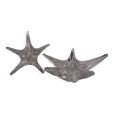 Daum France starfish crystal candlesticks