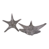 Daum France starfish crystal candlesticks