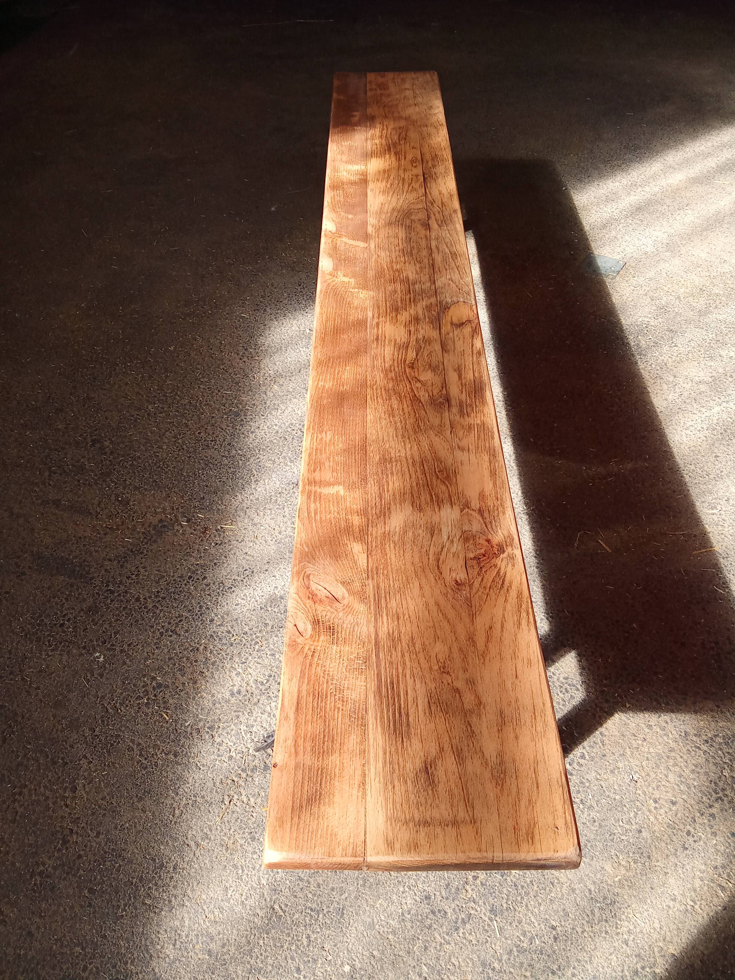 Old rustic oak bench